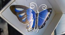 Norwegian Marius Hammer Great Huge 8cm Sterling enamel butterfly
