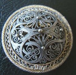 Norwegian SØLJE David Andersen 830s Vintage Brooch Pin Solje exquisite filigree