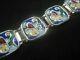 Norwegian Silver Abstract Enamel Bracelet Gustav Hellstrom Oystein Balle Norway