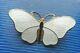 Norwegian Sterling Silver Enamel BUTTERFLY Enamel Brooch O. F. Hjortdahl Norway