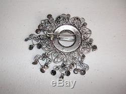Old 830 Silver NORWAY SOLJE Babies/Wedding Brooch Pin 2.5