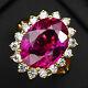 Orchids Pink Rubellite Tourmaline 13.60Ct 925 Sterling Silver Handmade Rings