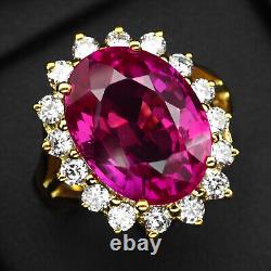 Orchids Pink Rubellite Tourmaline 13.60Ct 925 Sterling Silver Handmade Rings