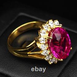 Orchids Pink Rubellite Tourmaline 13.60Ct 925 Sterling Silver Handmade Rings