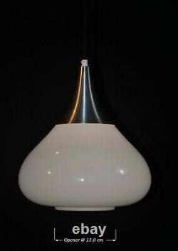 Original 1960s Danish Holmegaard cased glass tear drop designer pendant light