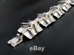 Original Matti J Hyvarinen 925 Sterling Silver Bracelet Finish Modernist Design