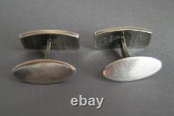 POUL WARMIND Modernist Matte Enamel Sterling Silver Cufflinks Denmark