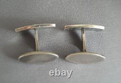 POUL WARMIND Modernist Matte Enamel Sterling Silver Cufflinks Denmark