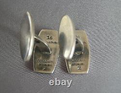 POUL WARMIND Modernist Matte Enamel Sterling Silver Cufflinks Denmark