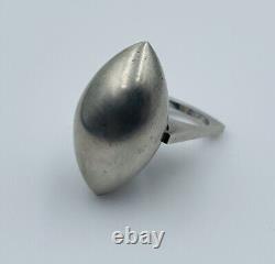 Pekka Piekainen Finland Vintage Sterling Silver Large Modernist Ring Size 6.5