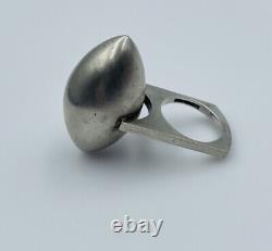 Pekka Piekainen Finland Vintage Sterling Silver Large Modernist Ring Size 6.5