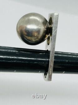 Pekka Piekainen Finland Vintage Sterling Silver Modernist Rare Ball Ring