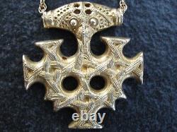 Pendant Silver 925 Gold Plated with Chain Hiddensee Thor Hammer Viking Letters