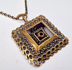 Pentti Sarpaneva Finland bronze pendant necklace vintage Nordic Finnish design