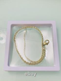 Pure 18k 750 Bismark 1 Necklace Wide Weave Unisex 17 Italy 28.04g Solid Gold