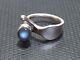 RAREGeorg Jensen Sterling Silver Blue Moonstone Ring by Vivianna Torun #152