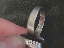 RARE Erik Granit Finland Sterling Silver Modernist Bead Ball Ring Size 6