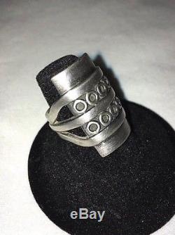 RARE HANS HANSEN Denmark STERLING Silver MODERNIST Ring Sz 6 Mid Century Modern