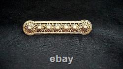 RARE Henrik Lund 830 S Silver Solje Bar Brooch Pin Norway