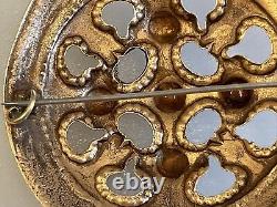 RARE Vintage Viking Brass Brooch Iconic Kalevala Koru Jewerly from Finland