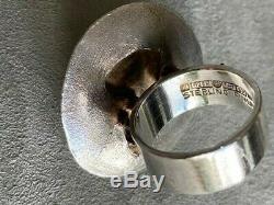 REDUCED! BJORN WECKSTROM, Lapponia 1971 Space Series 925 STERLING RING FINLAND