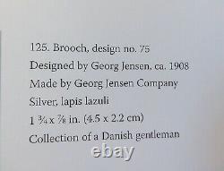 Rare 1915-1930 Mark Georg Jensen 830 Silver Moonstone & Labradorite Brooch #75
