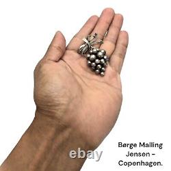 Rare Børge Malling Jensen DENMARK Sterling Silver GRAPE BUNCH PIN BROOCH