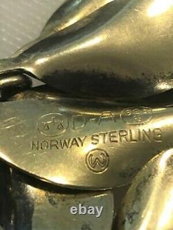 Rare Color David Andersen Norway Vintage 19 Enamel Sterling Silver Necklace