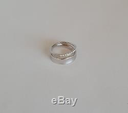 Rare Danish Georg Jensen Silver 925s Marcia Diamond Ring #618B By Vivianna Torun