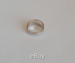 Rare Danish Georg Jensen Silver 925s Marcia Diamond Ring #618B By Vivianna Torun