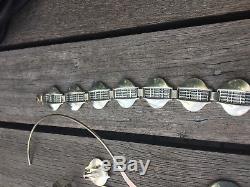Rare David Andersen Sterling Silver set neckring bracelet Norway Norwegian