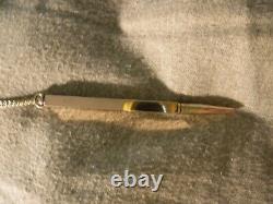 Rare Georg Jensen Gold Filled Pencil Pendant and Gilted Georg Jensen Chain