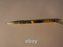 Rare Georg Jensen Gold Filled Pencil Pendant and Gilted Georg Jensen Chain