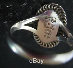 Rare Georg Jensen Sterling silver ring 1 B Denmark size 8.75 Danish Modern