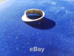 Rare Sterling Silver Modernist Ring by Hans Hansen Georg Jensen Denmark Size 7