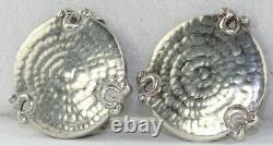 Rare Vintage Antique 1930's Anders A Ring Denmark Sterling Silver Dress Clips