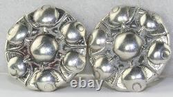 Rare Vintage Antique 1930's Anders A Ring Denmark Sterling Silver Dress Clips