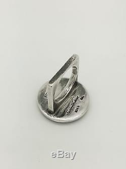 Rare! Vintage Carl Antonsen Denmark Sterling Silver Lapiz Stone Ring