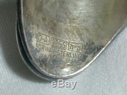 Rare Vintage David Andersen Norway Sterling Large Lapis Ring Size 8.5 Adjustable