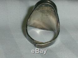 Rare Vintage David Andersen Norway Sterling Large Lapis Ring Size 8.5 Adjustable