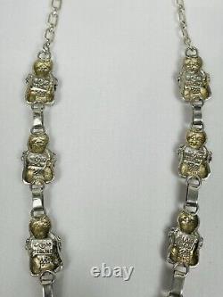 Rare Vintage Navajo CAROL FELLEY Sterling Silver Storyteller Y/Drop Necklace 925