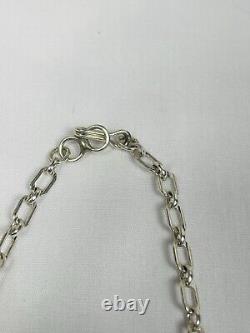 Rare Vintage Navajo CAROL FELLEY Sterling Silver Storyteller Y/Drop Necklace 925