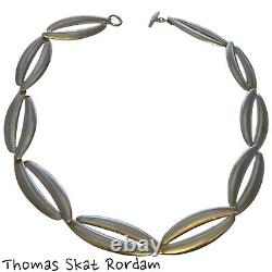 Rare Vintage Th. Skat-Rørdam Thomas Rordam Sterling Silver Necklace