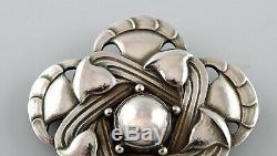 Rare art noveau brooch in sterling silver by Georg Jensen. Design number 12