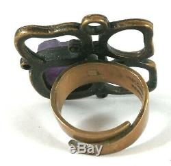 Sarpaneva Finland Bronze Ring Pentti Necklace Brutalist Modern Design Vtg 60s