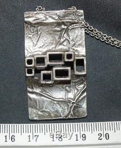 Scandinavian 835 Silver I. B. H Pendant Necklace