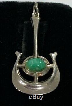 Scandinavian David Anderson D A Norway UNI Turquoise Sterling Silver Pendant
