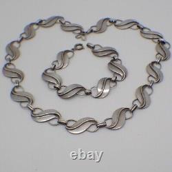 Scandinavian Necklace and Bracelet Set 830 Silver