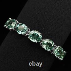 Seafoam Green Paraiba Tourmaline 89.40Ct 925 Sterling Silver Handmade Bracelets