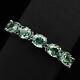 Seafoam Green Paraiba Tourmaline 89.40Ct 925 Sterling Silver Handmade Bracelets